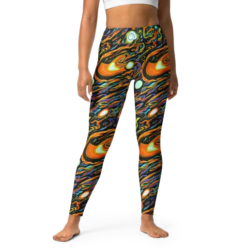 Solar Rush on a Yoga Leggings