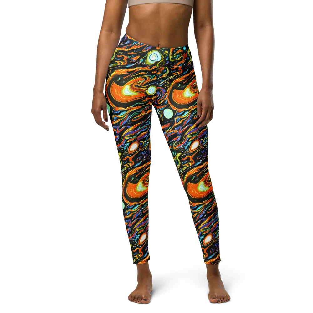 Solar Rush on Yoga Leggings — Front
