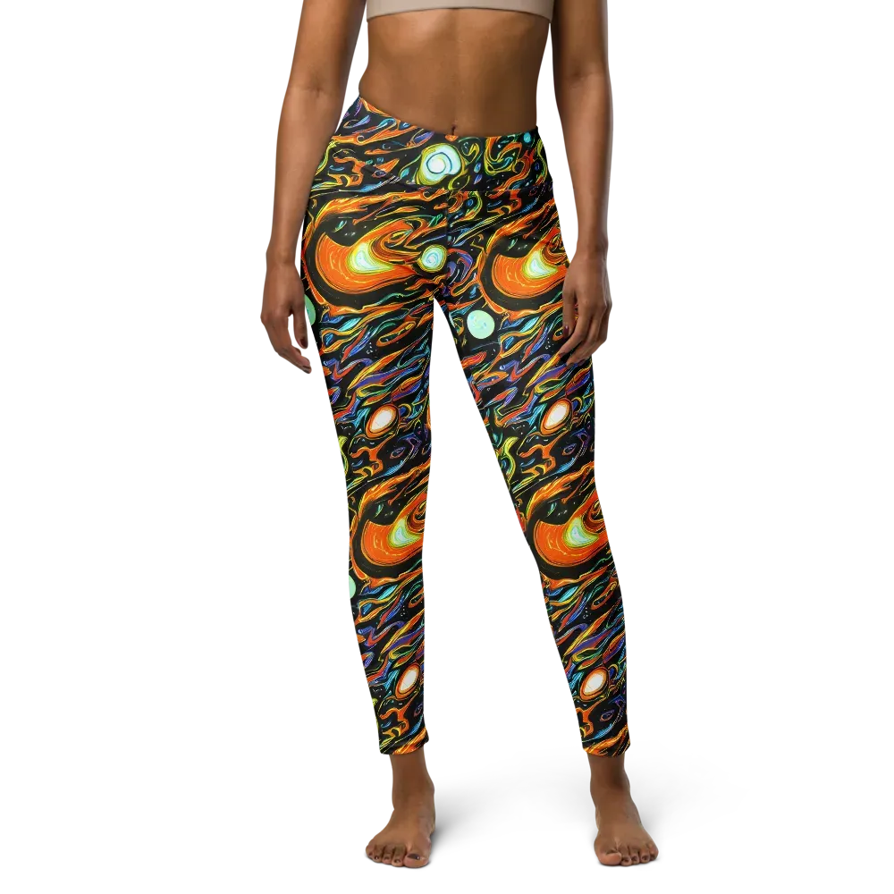 Solar Rush on Yoga Leggings — Front