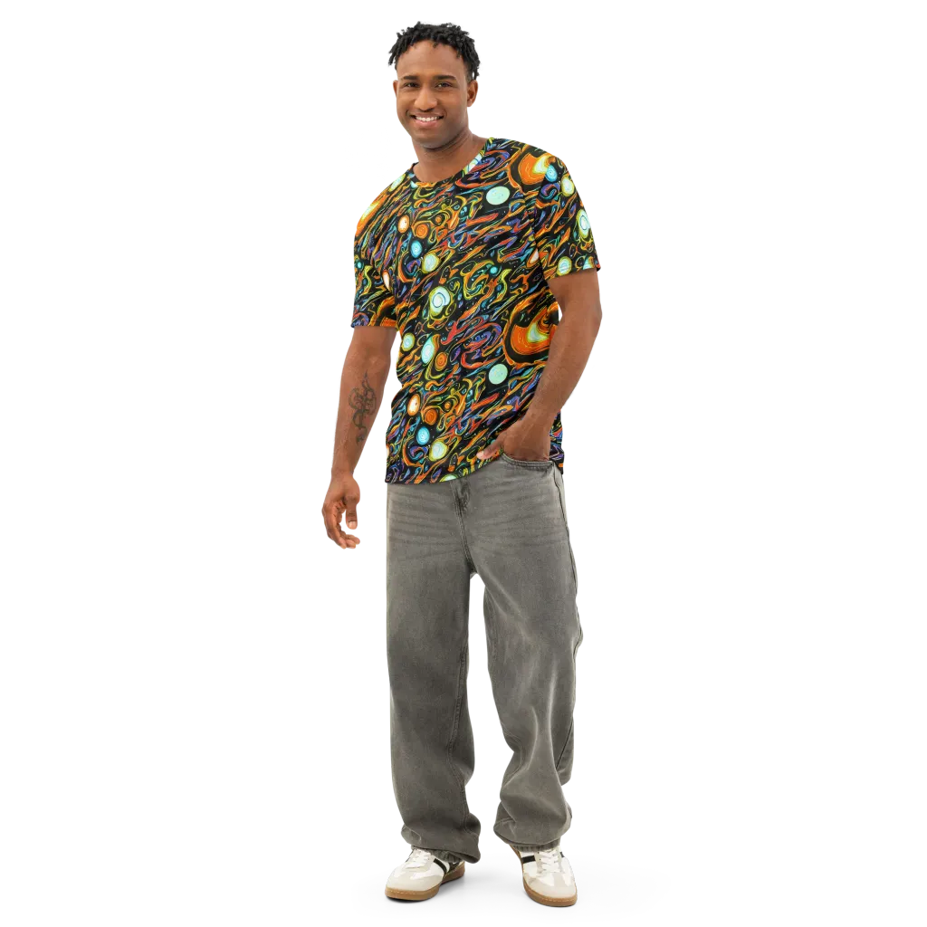 Solar Rush on Men's Cotton Crew Neck T-Shirt — Front