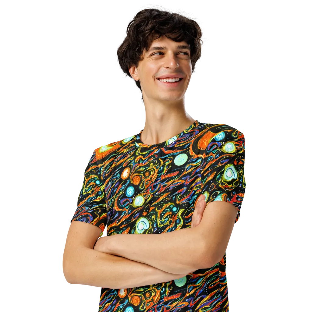 Solar Rush on Men's Crew Neck T-Shirt — Left Front