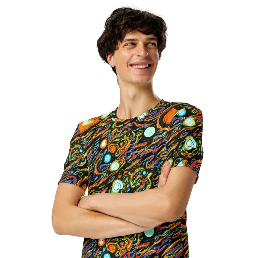 Solar Rush on a Men's Crew Neck T-Shirt