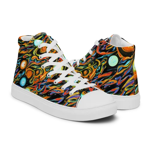Solar Rush on a Men's High Top Canvas Shoes