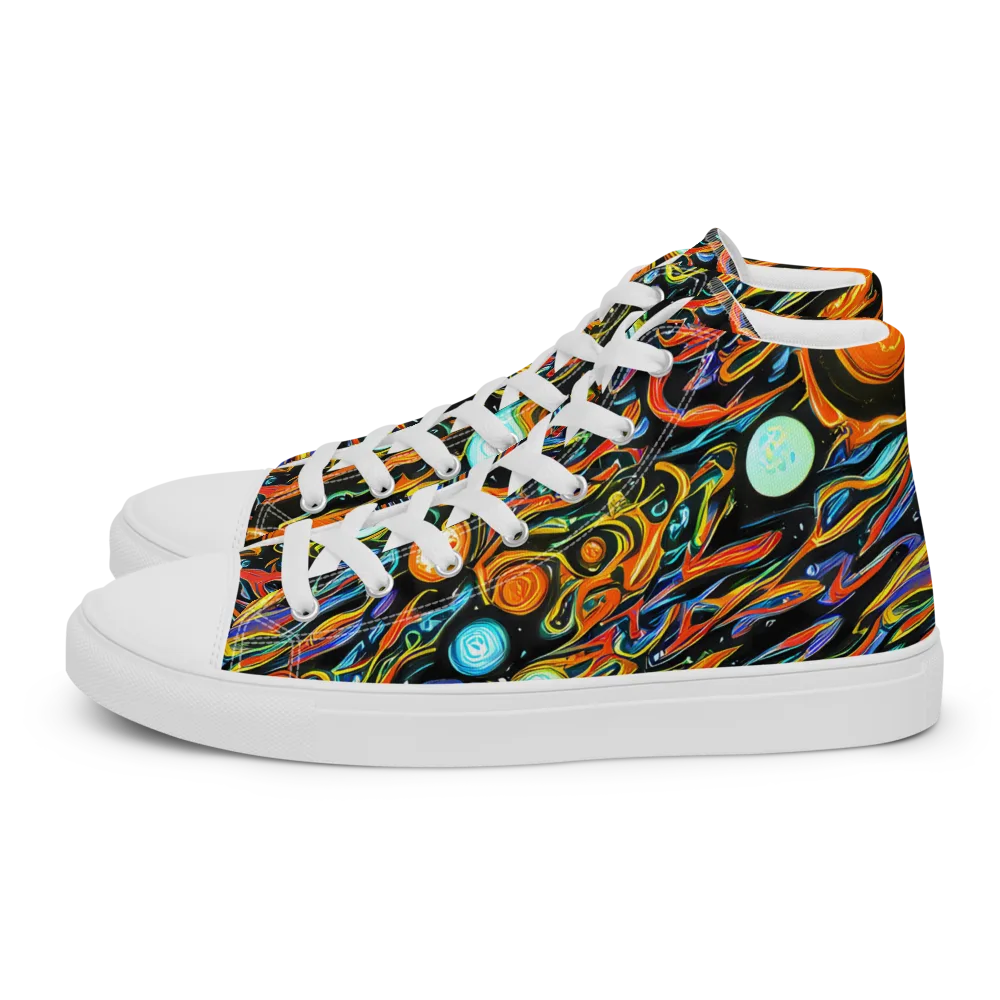 Solar Rush on Women's High Top Canvas Shoes — Left