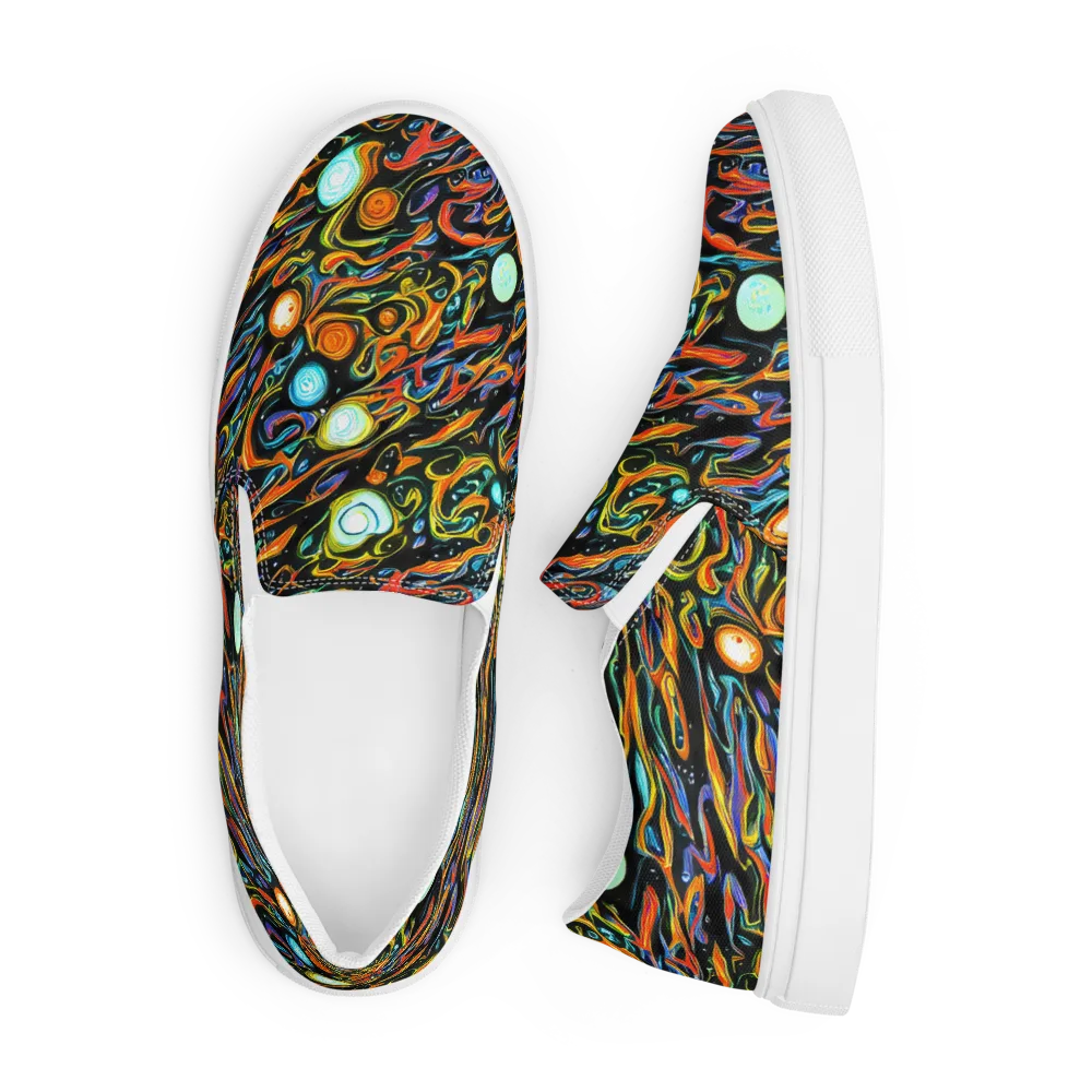 Solar Rush on Men's Slip-On Canvas Shoes — Front