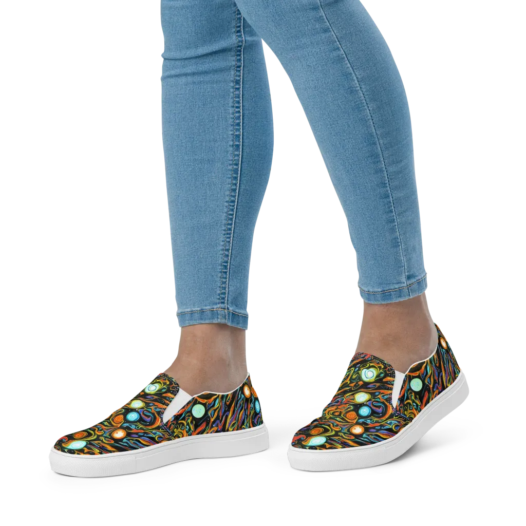 Solar Rush on Women's Slip-On Canvas Shoes — Front