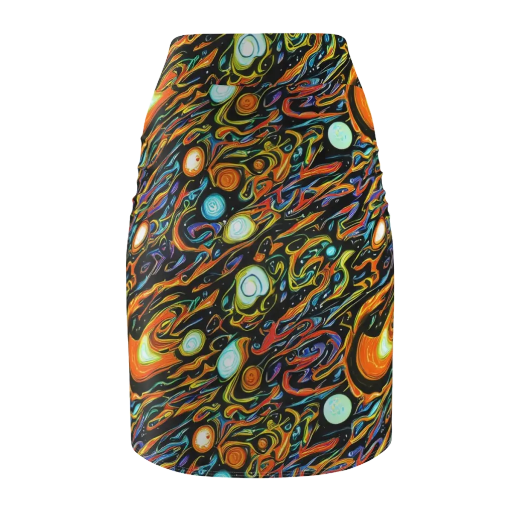 Solar Rush on Pencil Skirt — Back