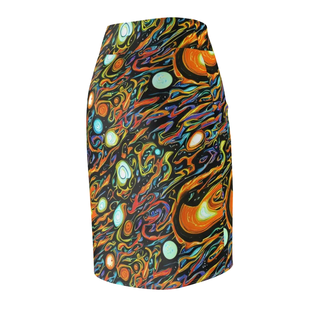 Solar Rush on Pencil Skirt — Back Side