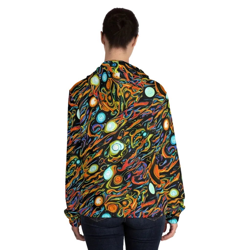 Solar Rush on Women's Full-Zip Hoodie — Back On Person