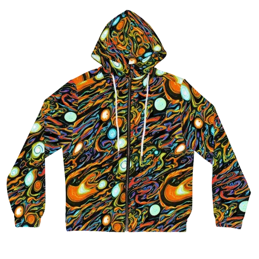 Solar Rush on a Women's Full-Zip Hoodie