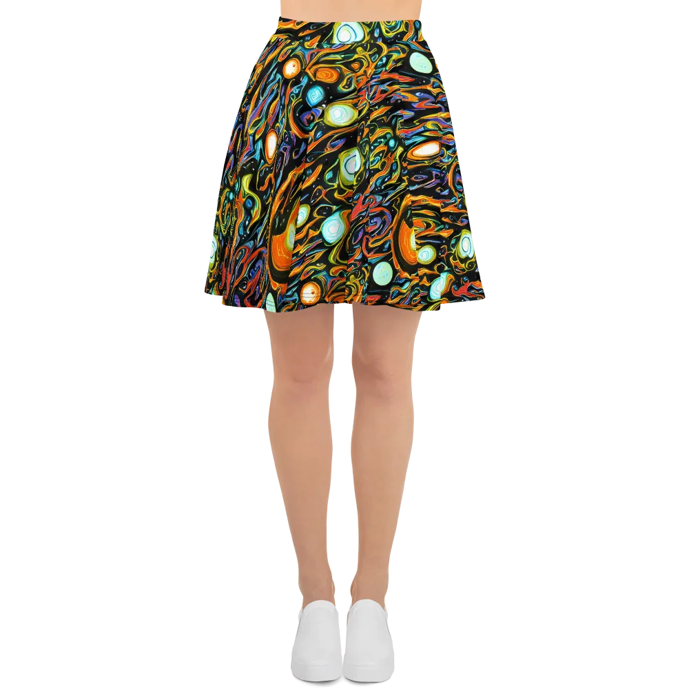 Solar Rush on Skater Skirt — Front