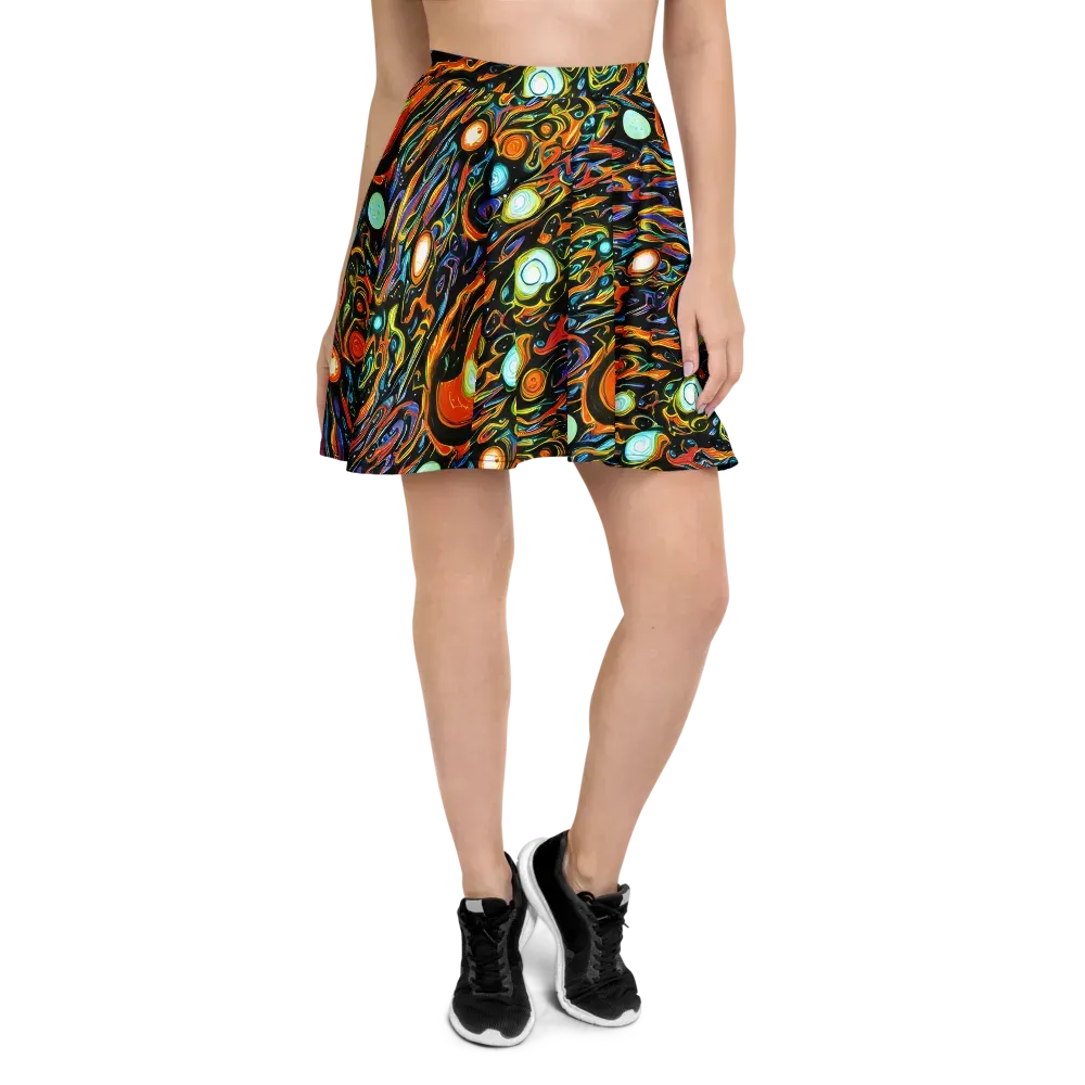 Solar Rush on Skater Skirt — Front