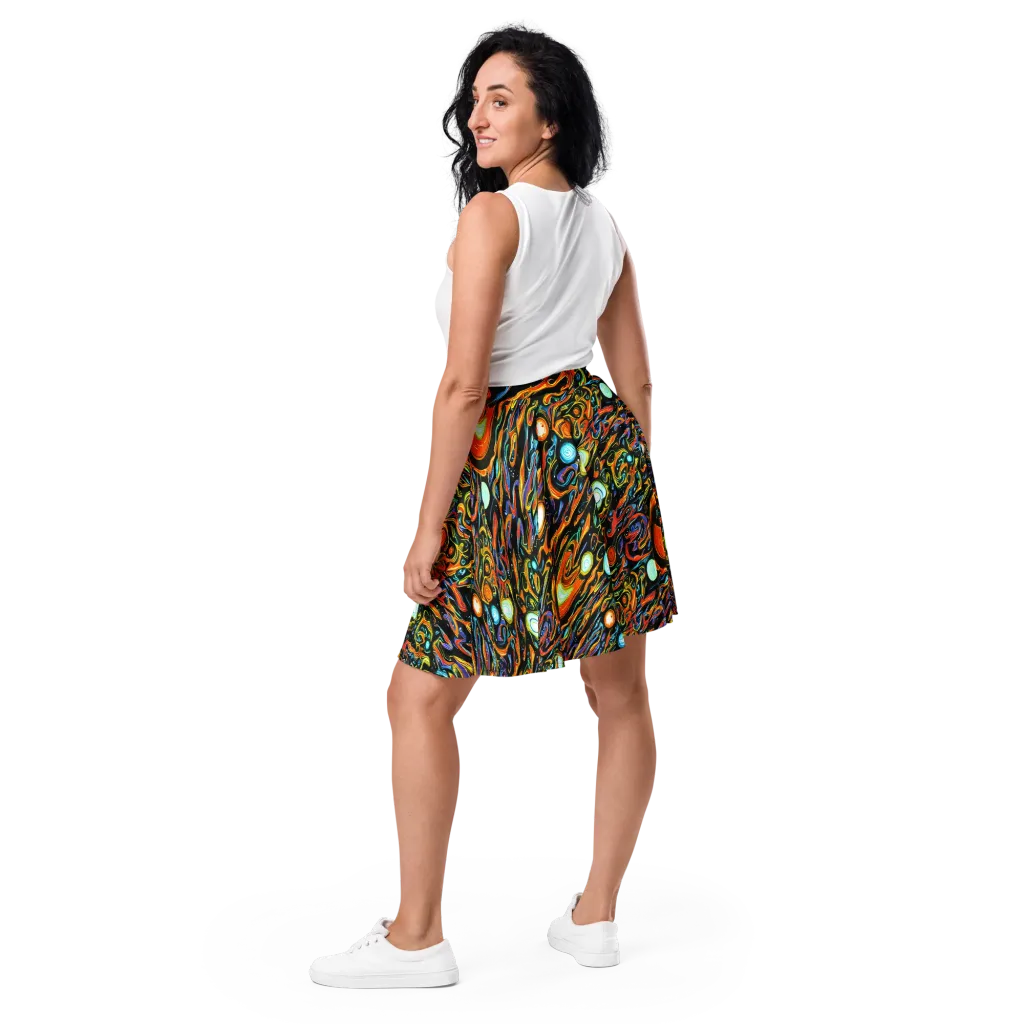 Solar Rush on Skater Skirt — Back