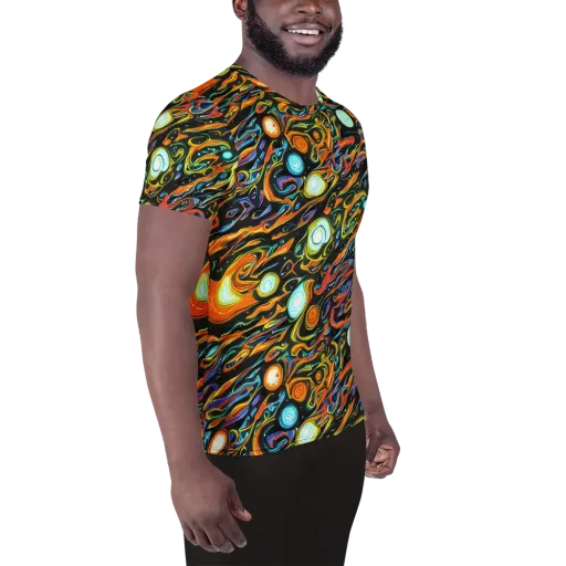 Solar Rush on a Men's Athletic T-Shirt