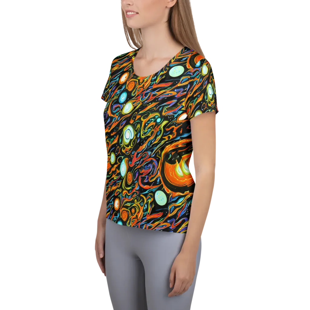 Solar Rush on Women's Athletic T-Shirt — Left