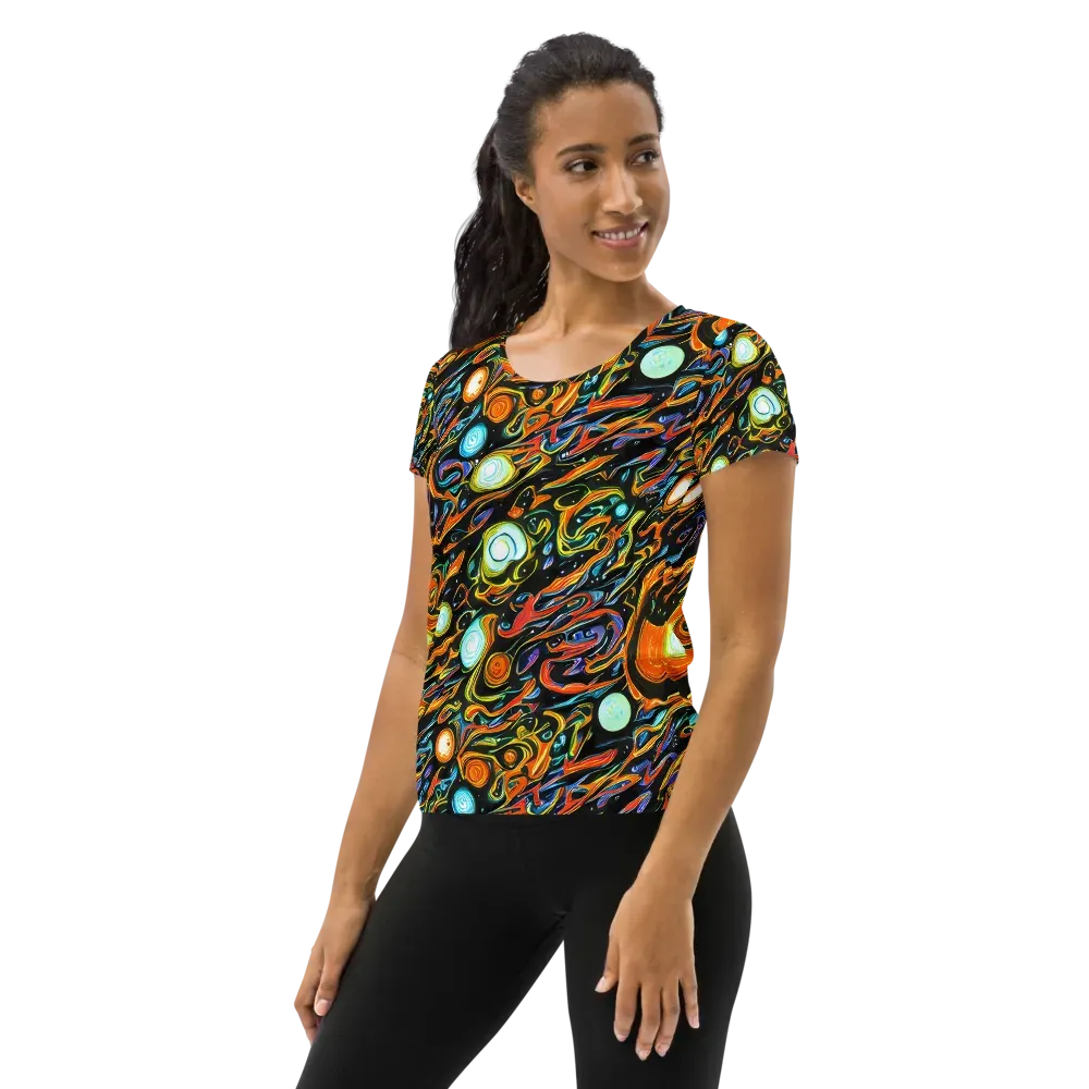 Solar Rush on Women's Athletic T-Shirt — Left