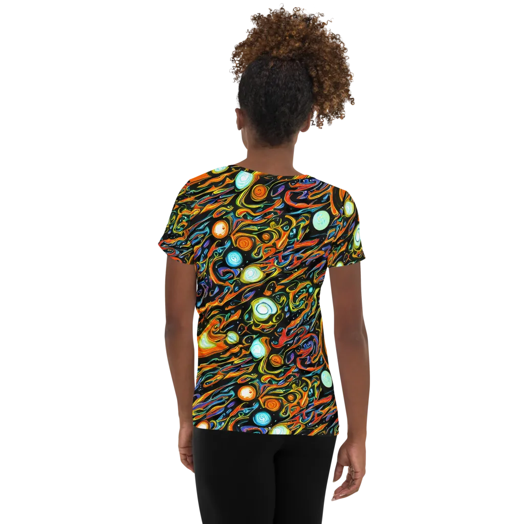 Solar Rush on Women's Athletic T-Shirt — Back