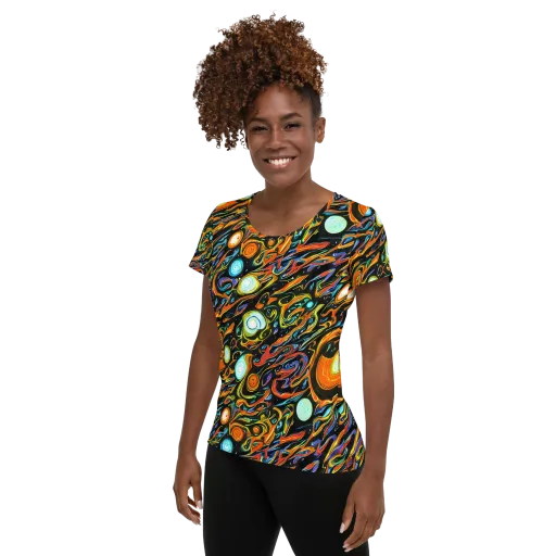 Solar Rush on a Women's Athletic T-Shirt