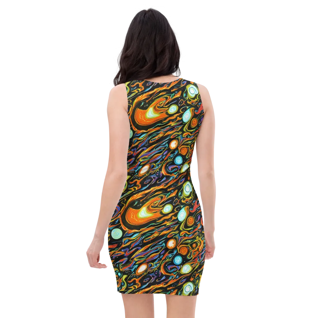 Solar Rush on Bodycon Dress — Back