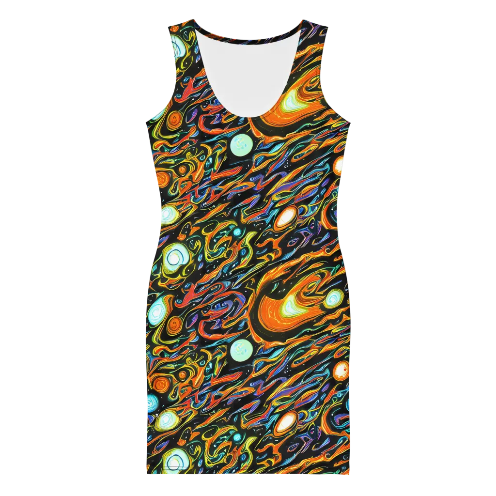 Solar Rush on Bodycon Dress — Front