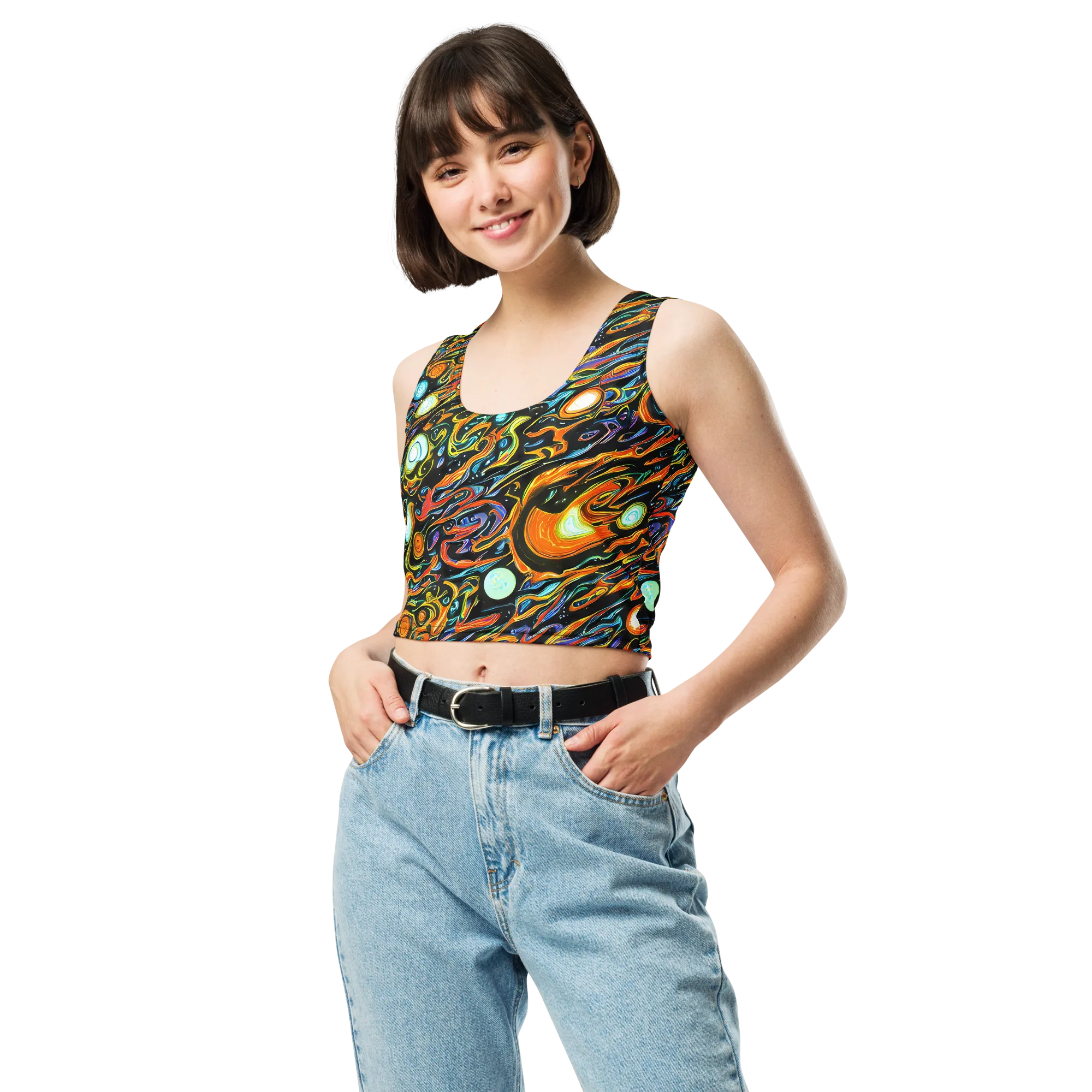 Solar Rush on Crop Top — Front