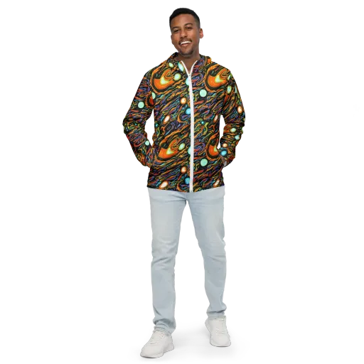 Solar Rush on a Men's Windbreaker