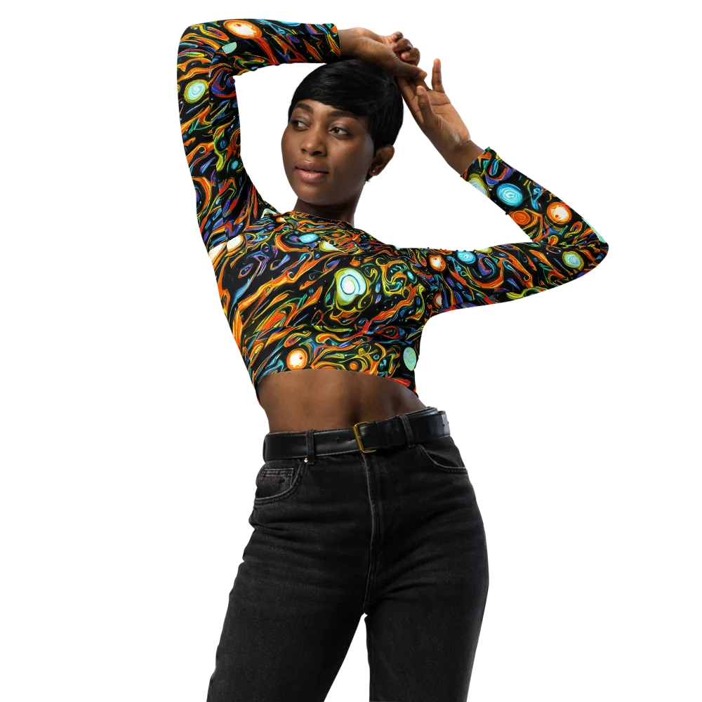 Solar Rush on Long Sleeve Crop Top — Front