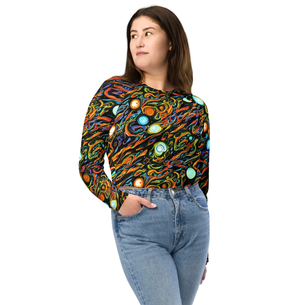 Solar Rush on Long Sleeve Crop Top — Front