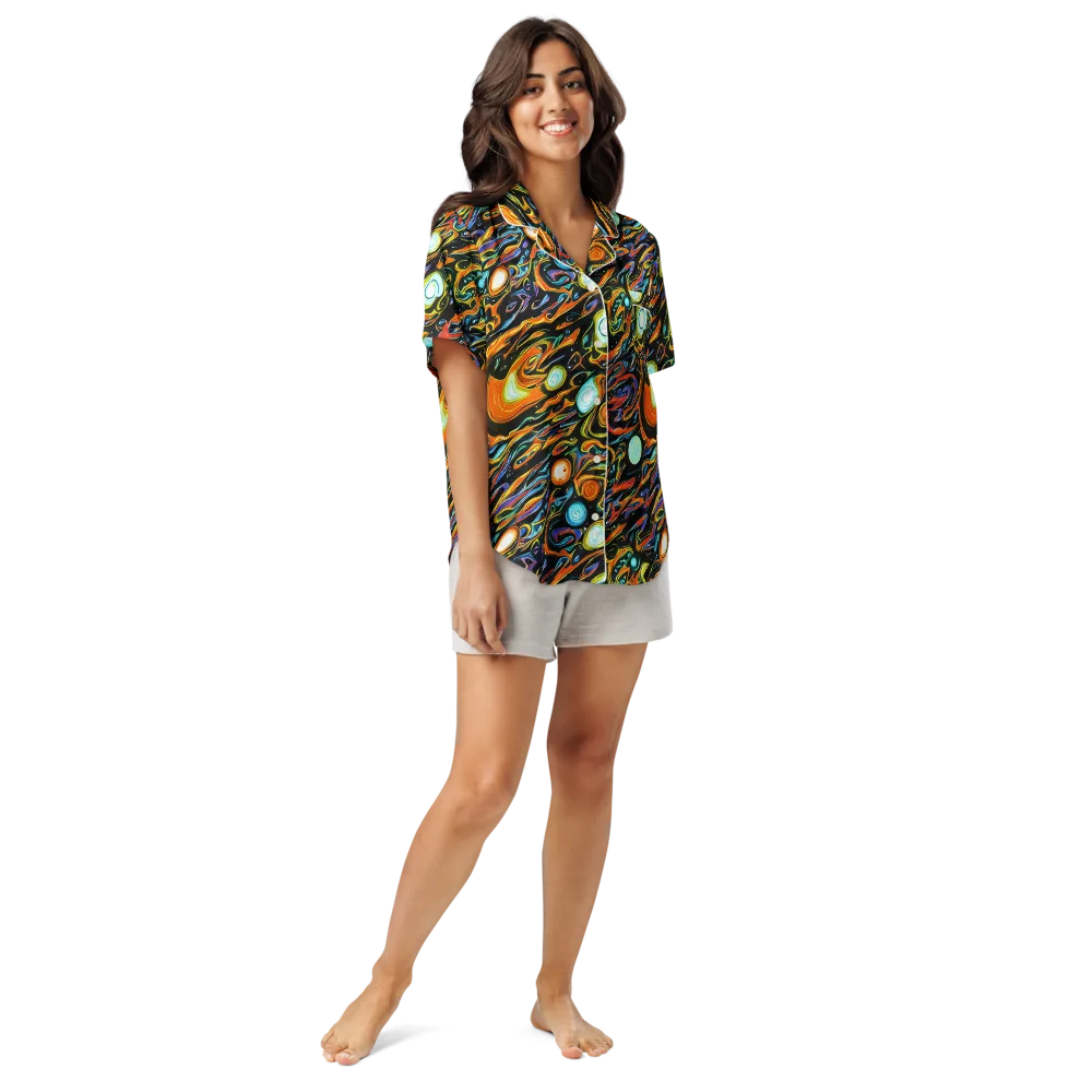 Solar Rush on Women's Short Sleeve Pajama Top — Front