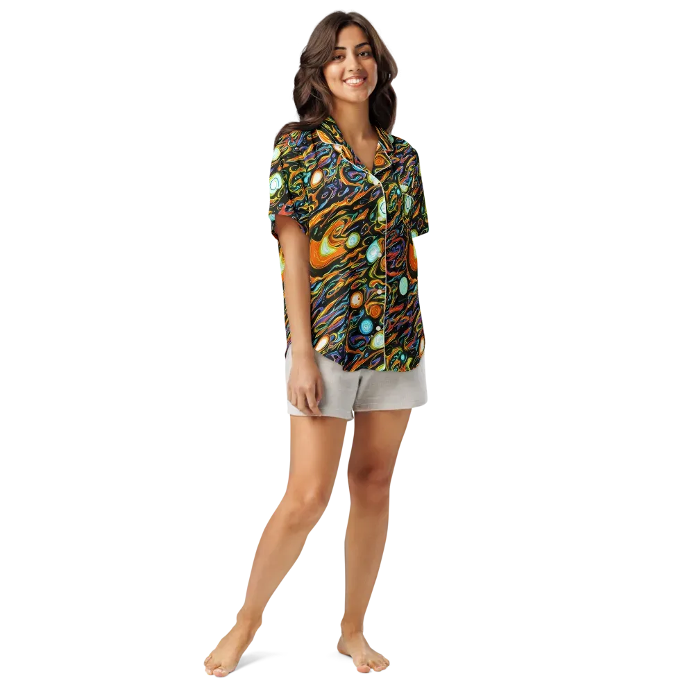Solar Rush on Women's Short Sleeve Pajama Top — Front