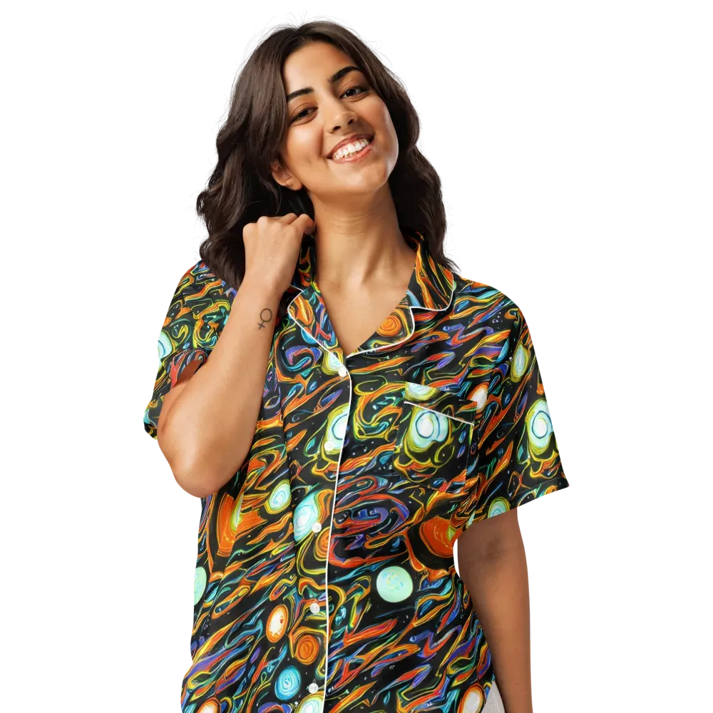 Solar Rush on Women's Short Sleeve Pajama Top — Front
