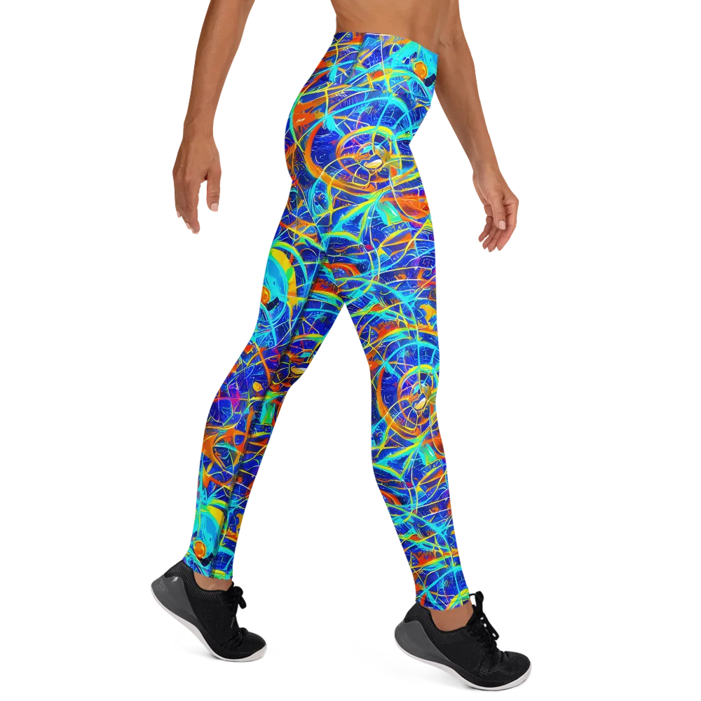 Neon Entanglement on Yoga Leggings — Right