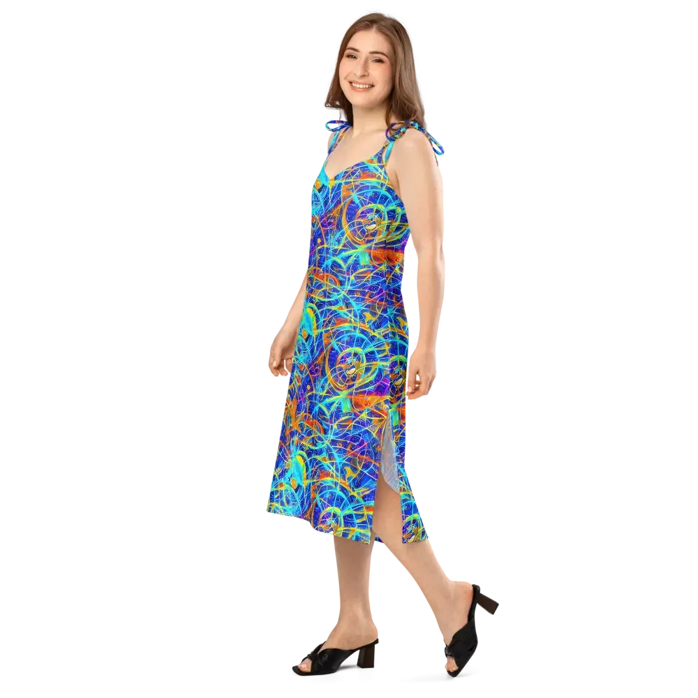 Neon Entanglement on Slip Dress — Left Front