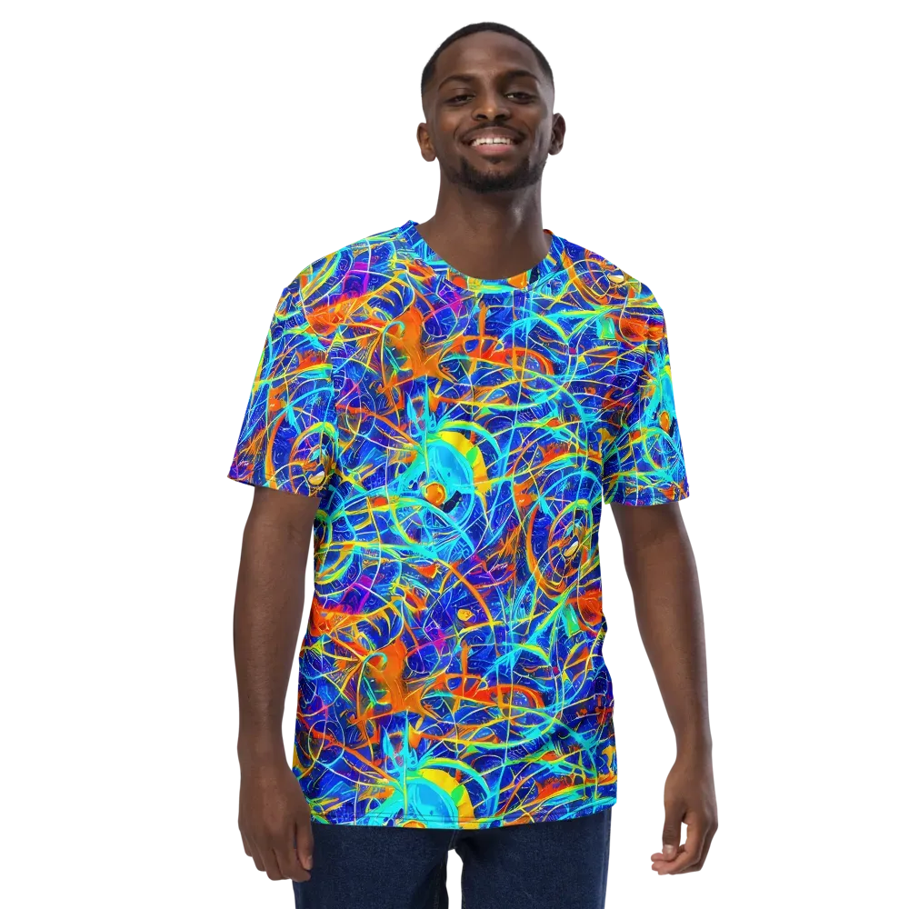 Neon Entanglement on Men's Crew Neck T-Shirt — Front