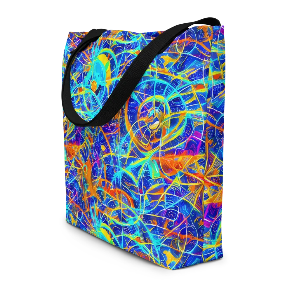 Neon Entanglement on Large Tote Bag W/ Pocket — Front