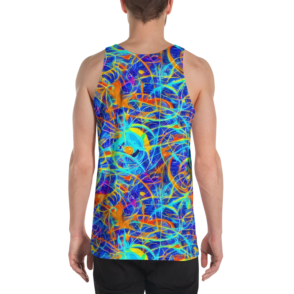 Neon Entanglement on Men's Tank Top — Back