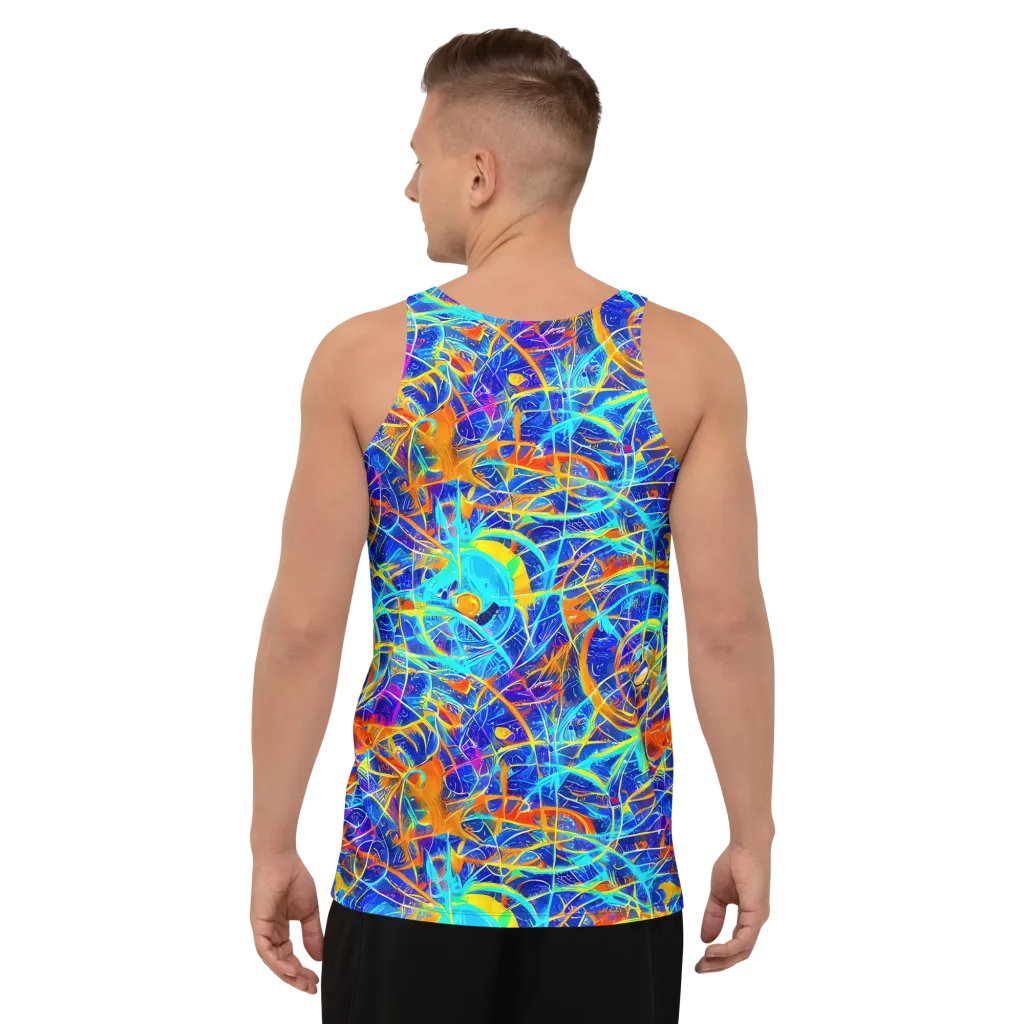 Neon Entanglement on Men's Tank Top — Back