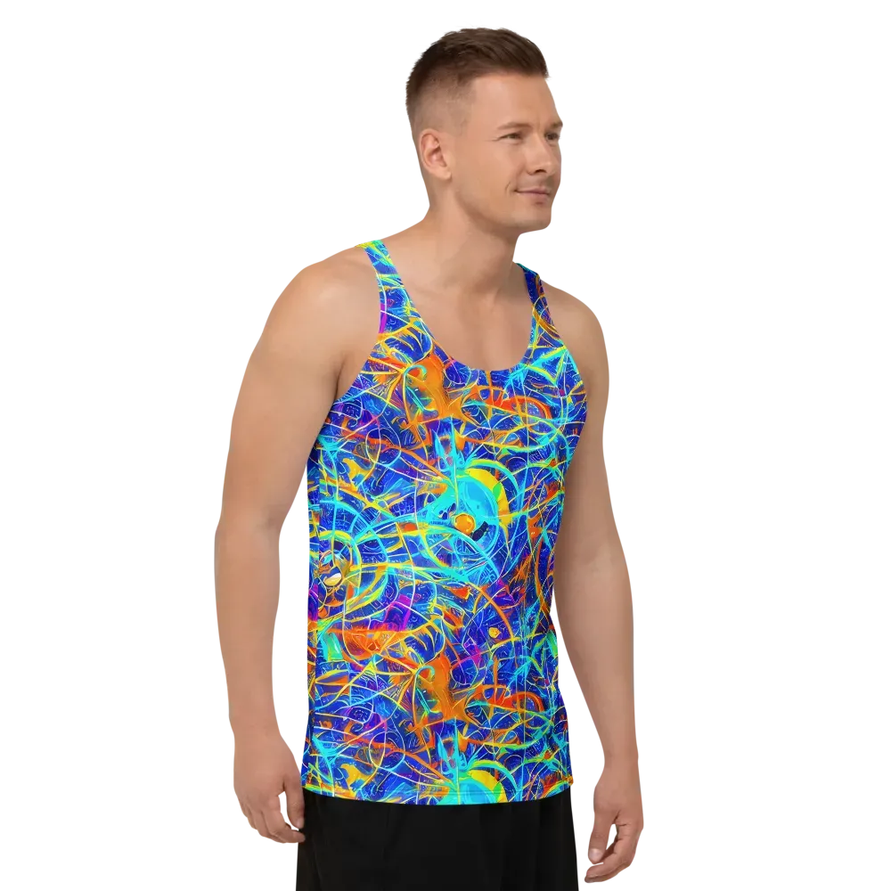 Neon Entanglement on Men's Tank Top — Right Front