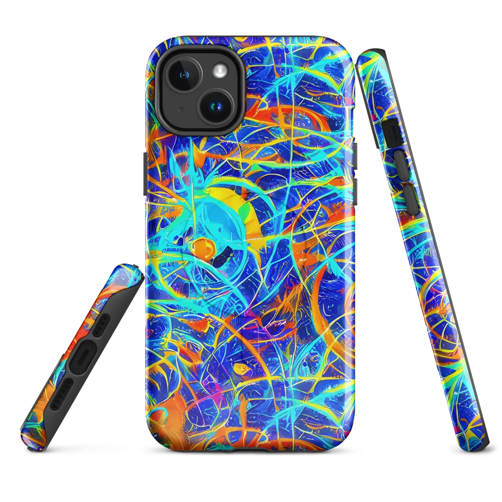 Neon Entanglement on MagSafe Tough Case for iPhone® — Front