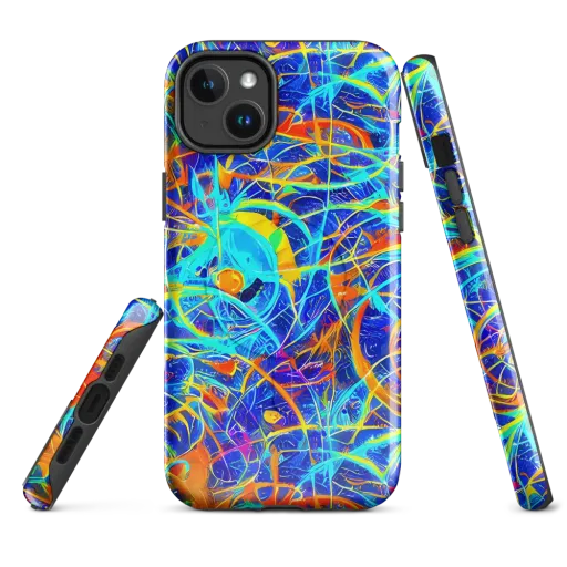 Neon Entanglement on a MagSafe Tough Case for iPhone®