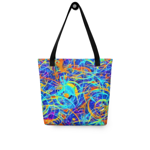 Neon Entanglement on a Tote Bag