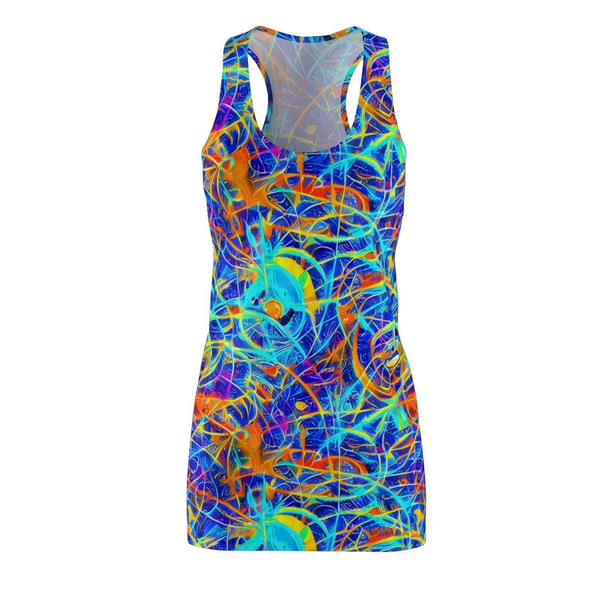 Neon Entanglement on Racerback Dress — Front