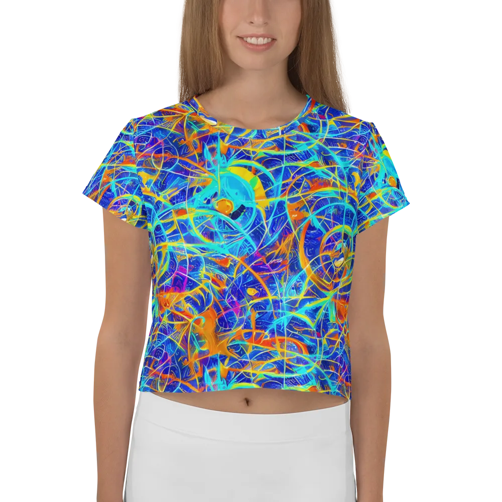 Neon Entanglement on Crop Tee — Front
