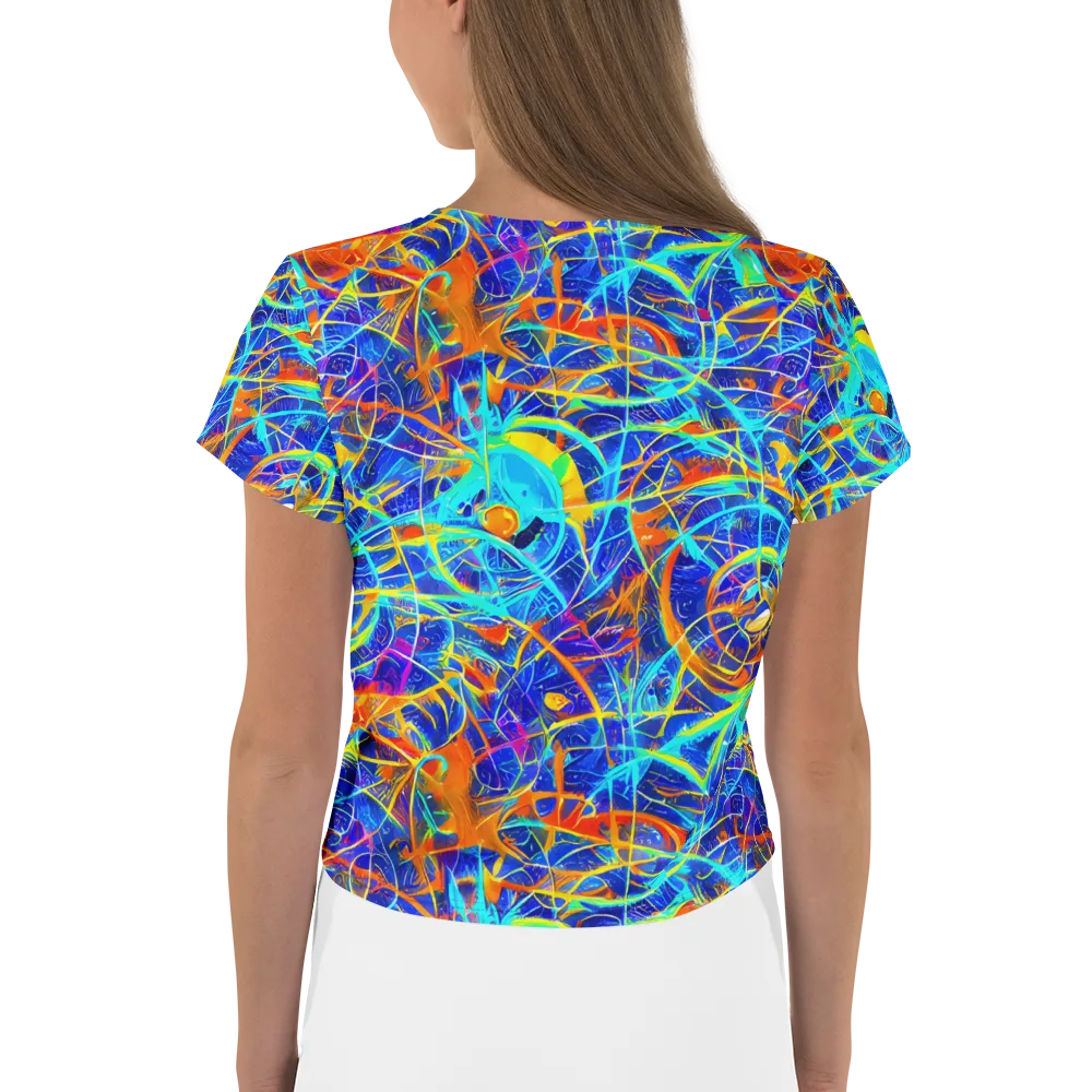 Neon Entanglement on Crop Tee — Back