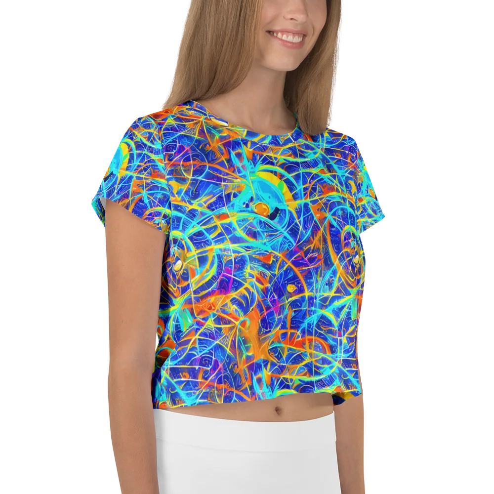 Neon Entanglement on Crop Tee — Right