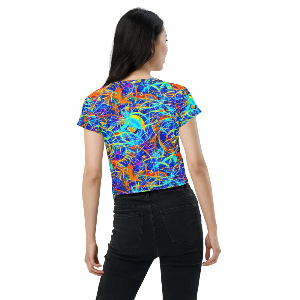 Neon Entanglement on Crop Tee — Back