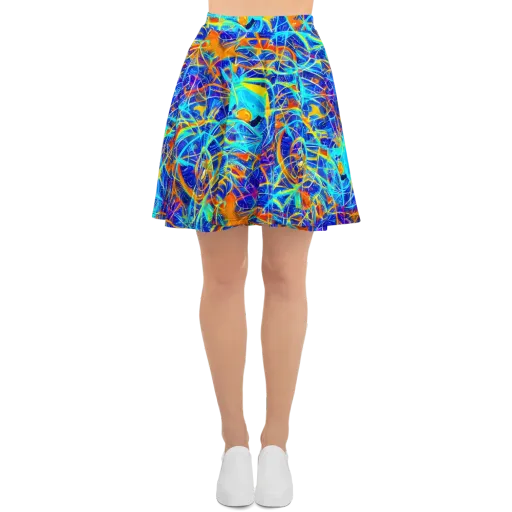 Neon Entanglement on a Skater Skirt
