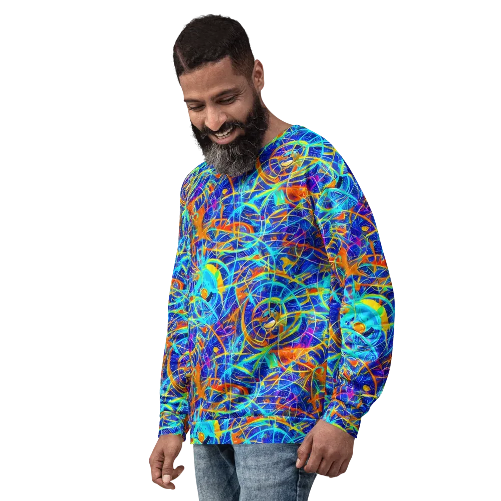 Neon Entanglement on Sweatshirt — Left Front