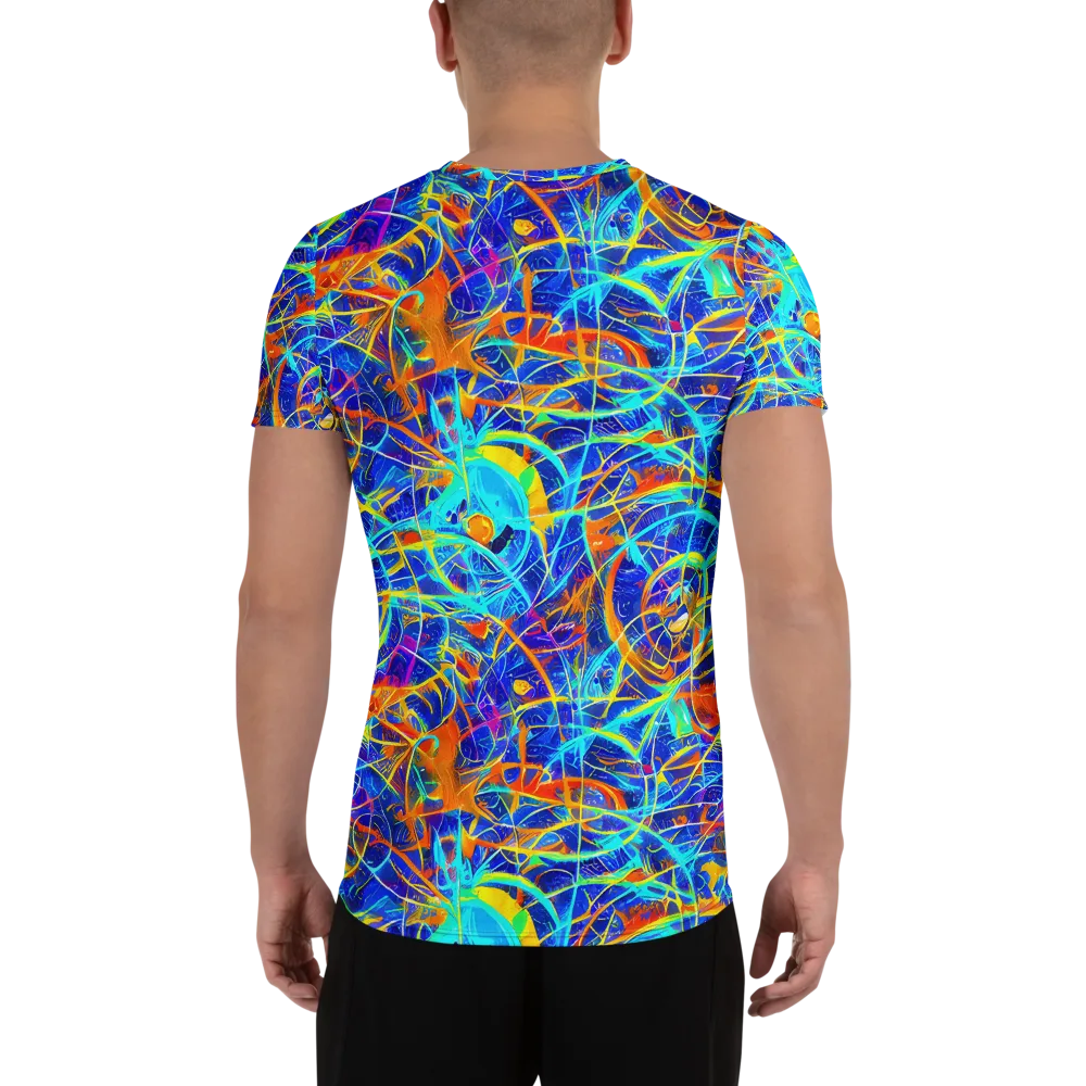 Neon Entanglement on Men's Athletic T-Shirt — Back