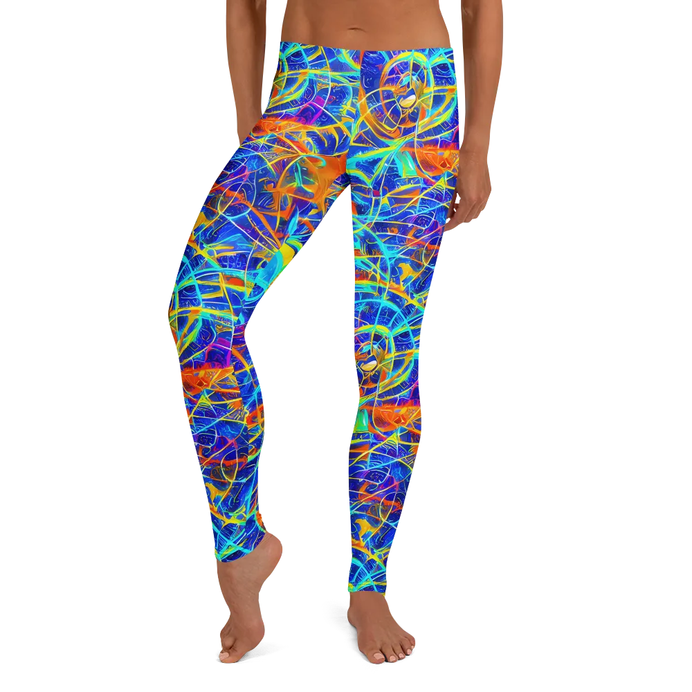 Neon Entanglement on Leggings — Front